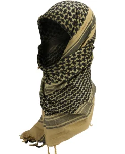 Halstuch Shemagh Khaki/Schwarz