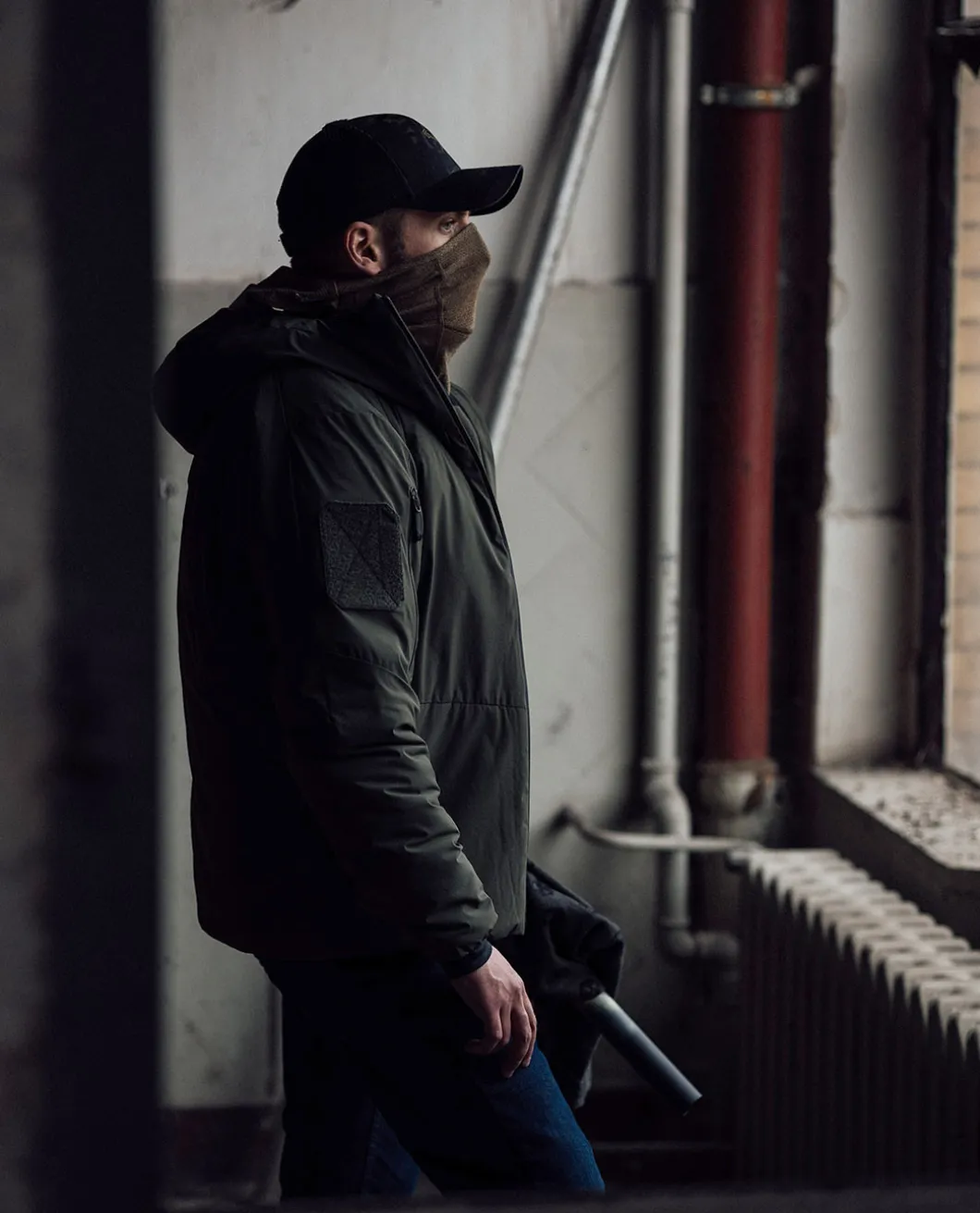 Heavy Insulation Hoody Olive Green