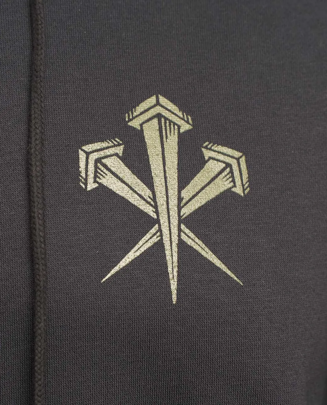 Hoodie Black Logo Nails Ranger Green
