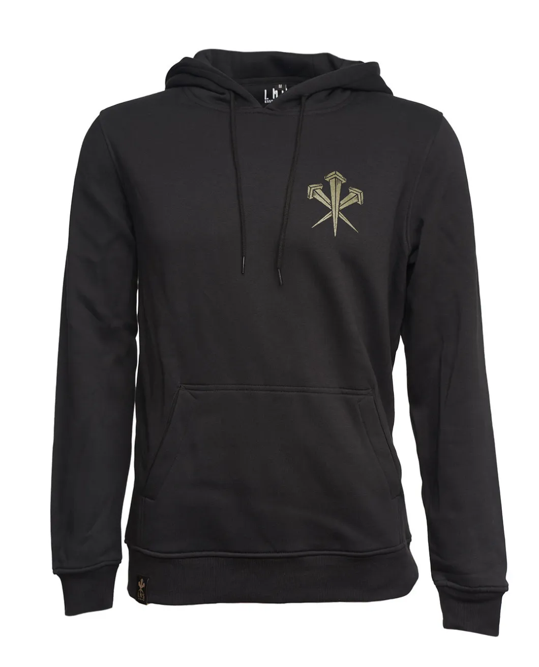 Hoodie Black Logo Nails Ranger Green