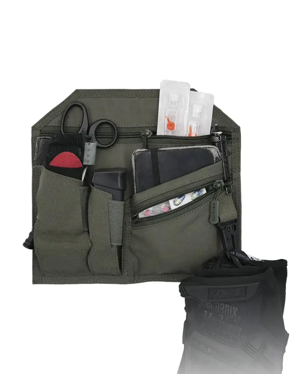 Hook Backed EDC Organizer Panel Ranger Green