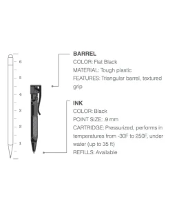 20K Mini Bolt-Action Pen Black Ink Schwarz