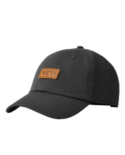 Leather Logo Badge Cap Black Schwarz