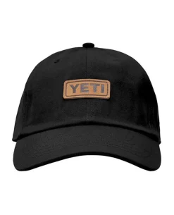 Leather Logo Badge Cap Black Schwarz