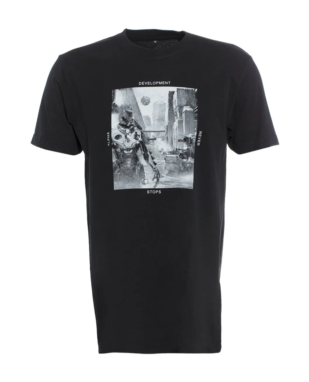 Logo T-Shirt Robot M Black Schwarz