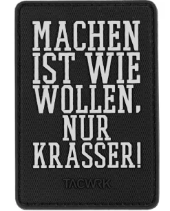 Machen Wollen Rubber Patch Black / White