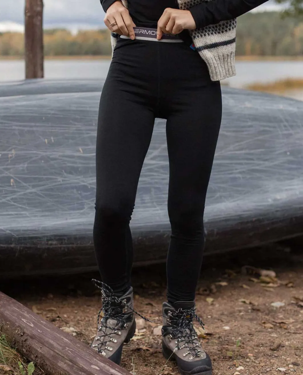 Merino ARCTIC Long Pants Women Black Schwarz