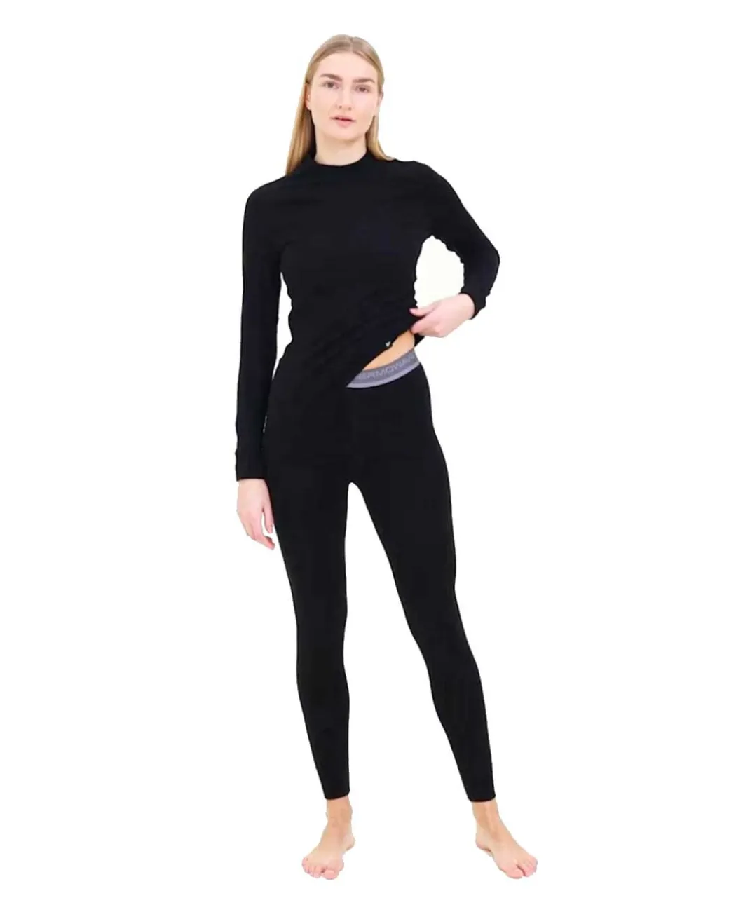 Merino ARCTIC Long Pants Women Black Schwarz