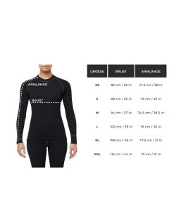 Merino ARCTIC Long Sleeve Shirt 1/2 Zip Women Black Schwarz