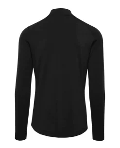 Merino ARCTIC Long Sleeve Shirt 1/2 Zip Men Black Schwarz