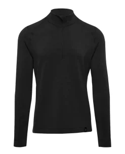 Merino ARCTIC Long Sleeve Shirt 1/2 Zip Men Black Schwarz