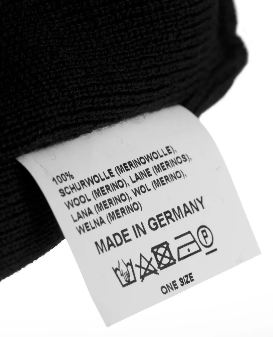 Merino Beanie Classic Black Schwarz