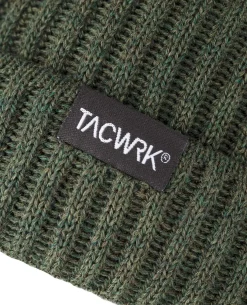 Merino Beanie Gerippt Oliv