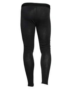 Merino Jockey Tights Long Black Schwarz