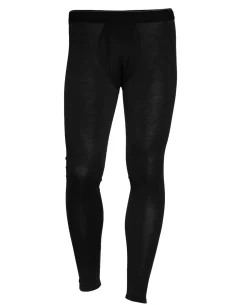 Merino Jockey Tights Long Black Schwarz