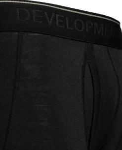 Merino Jockey Tights Long Black Schwarz