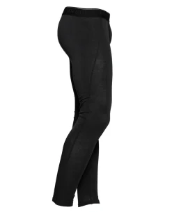 Merino Jockey Tights Long Black Schwarz