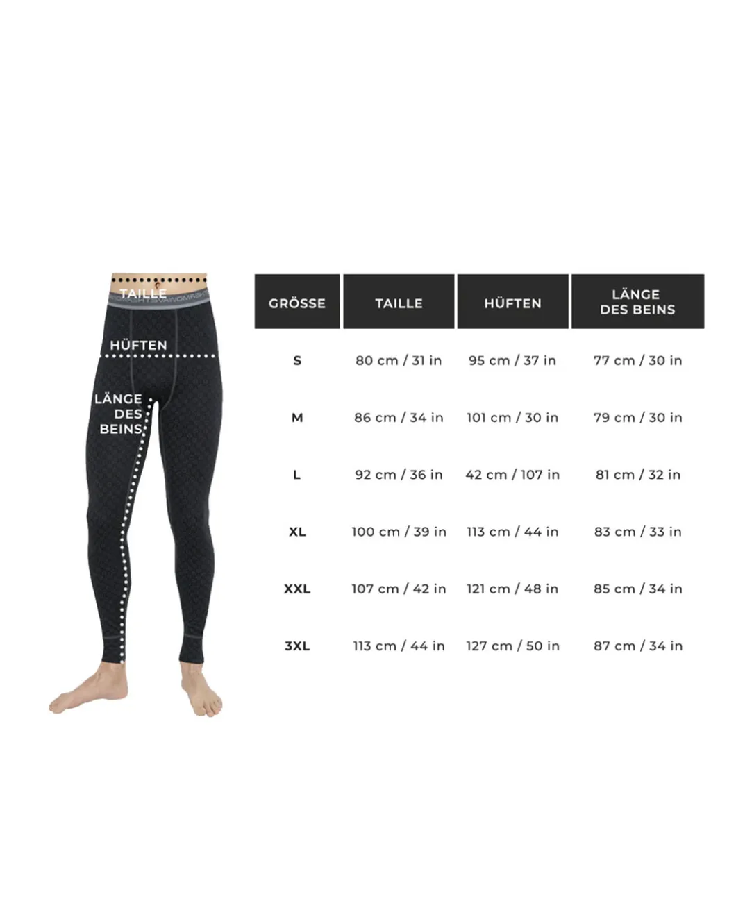 Merino Long Pants 3in1 Men Forest Green Oliv