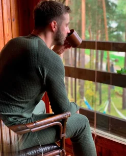 Merino Long Pants 3in1 Men Forest Green Oliv