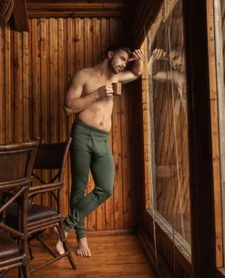 Merino Long Pants 3in1 Men Forest Green Oliv