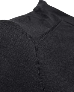 Merino Slim LS Shirt Black Schwarz