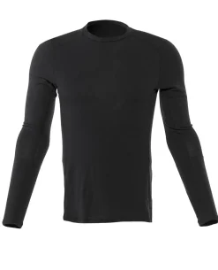 Merino Slim LS Shirt Black Schwarz