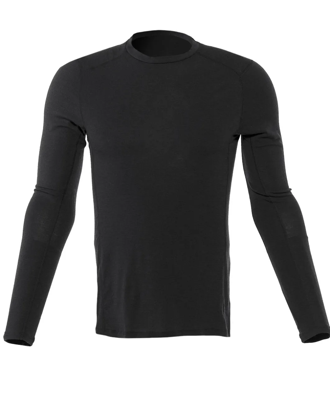 Merino Slim LS Shirt Black Schwarz