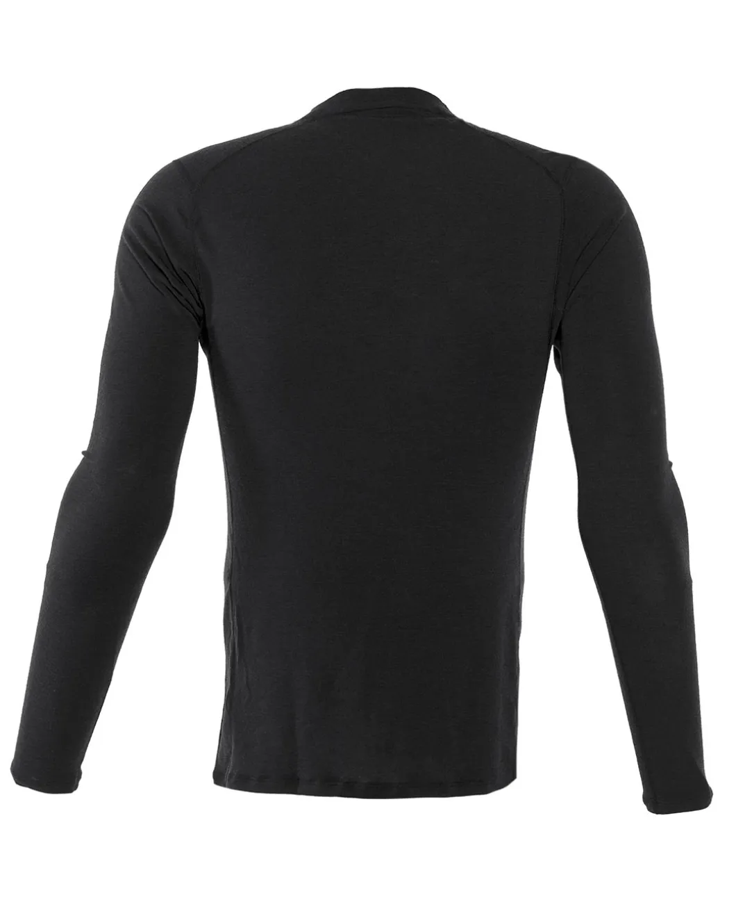 Merino Slim LS Shirt Black Schwarz