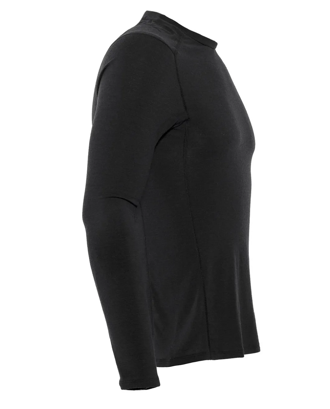 Merino Slim LS Shirt Black Schwarz