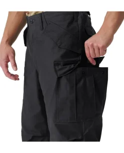 M65 Trousers NyCo Sateen Black Schwarz