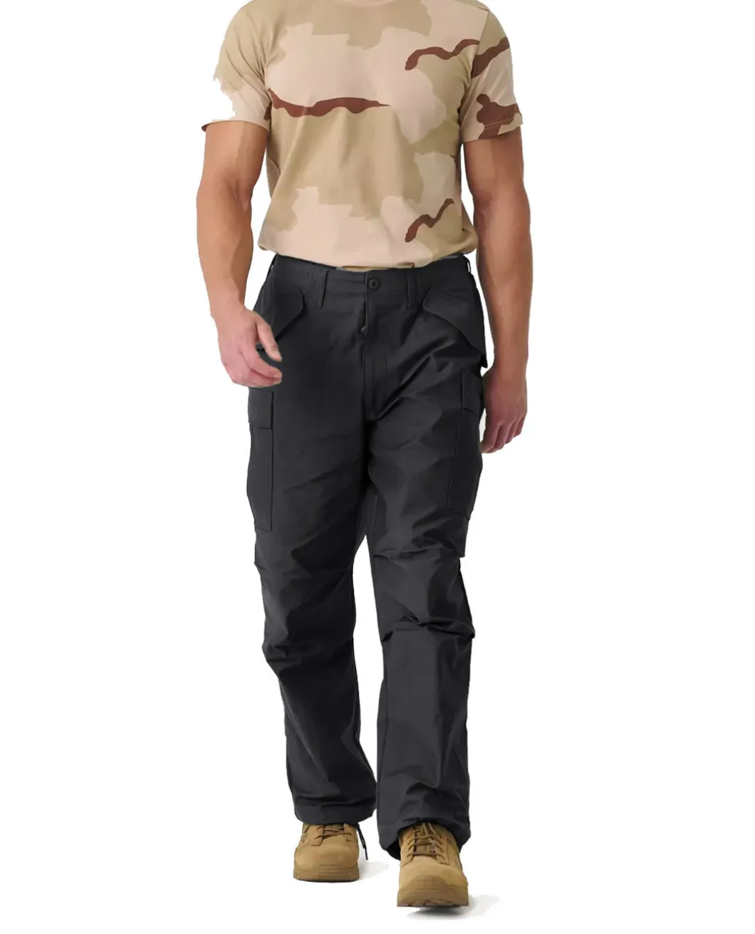 M65 Trousers NyCo Sateen Black Schwarz