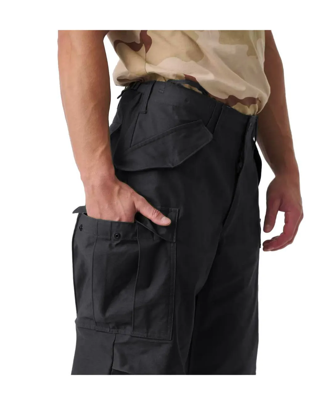 M65 Trousers NyCo Sateen Black Schwarz