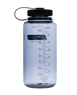 Nalgene Weithals Sustain Trinkflasche 1L Grau Schwarz