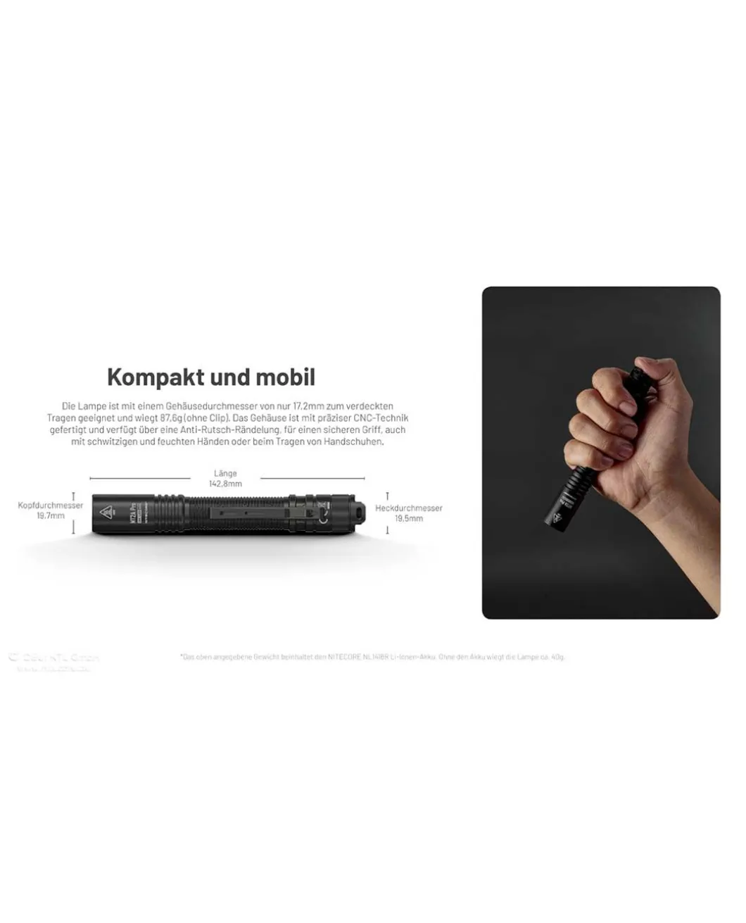 Nitecore MT2A PRO - 1000 Lumen