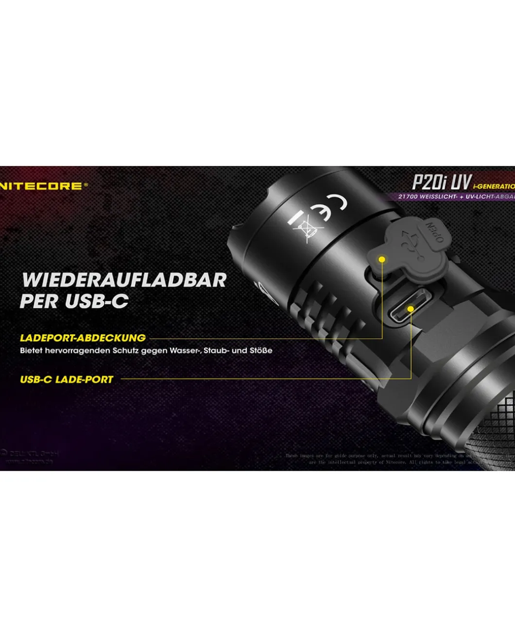 Nitecore P20i UV - 1800 Lumen + UV-Licht