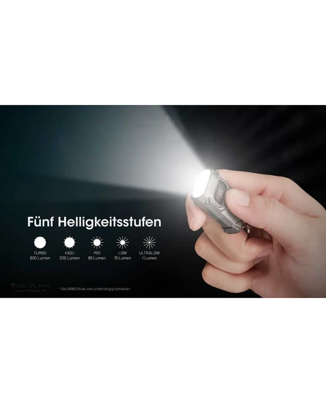 Nitecore TINI 3 - Schwarz, 600 Lumen