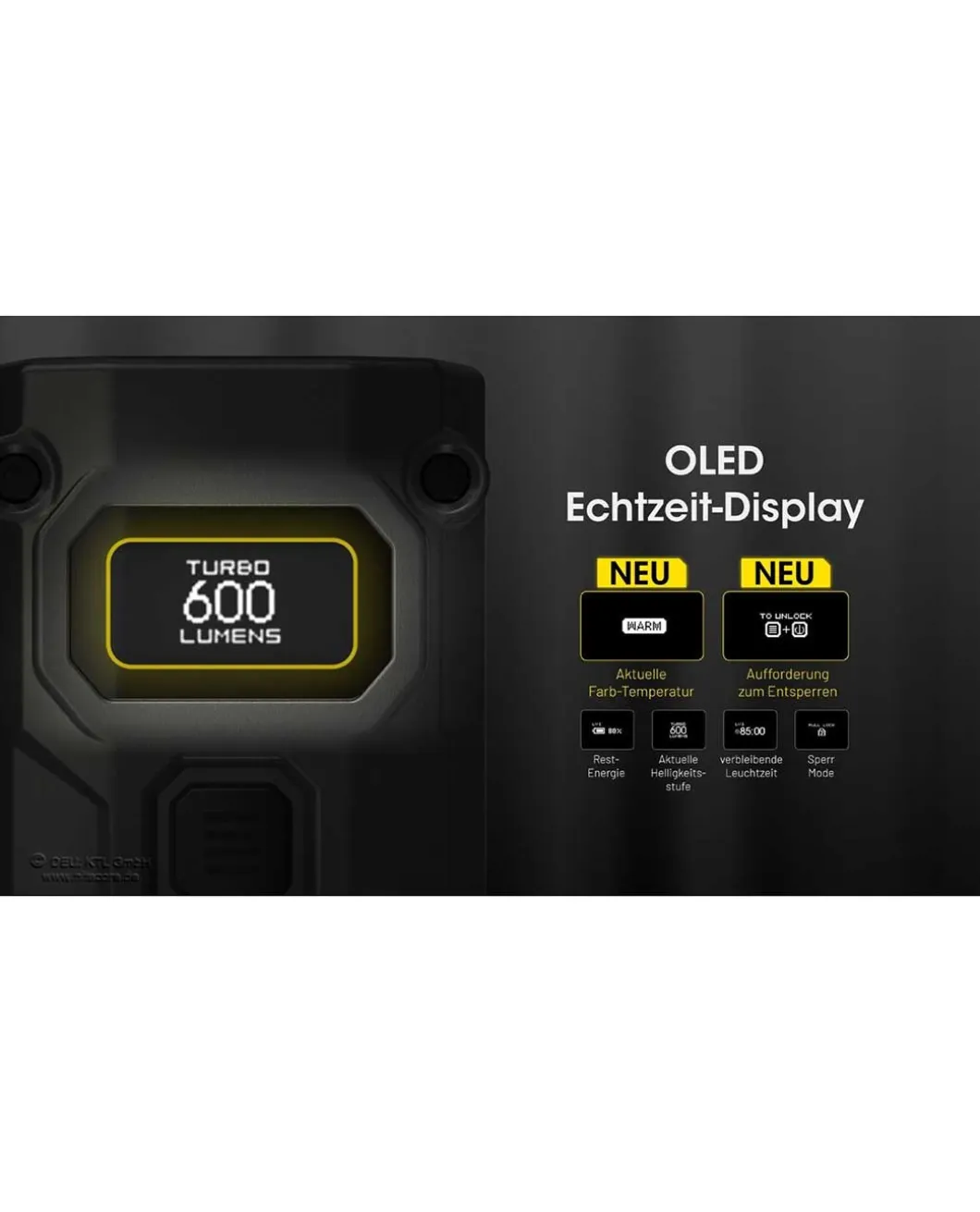 Nitecore TINI 3 - Schwarz, 600 Lumen
