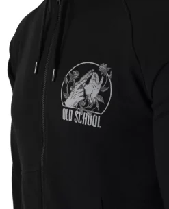 Old School Hoodie Fullzip Black Schwarz