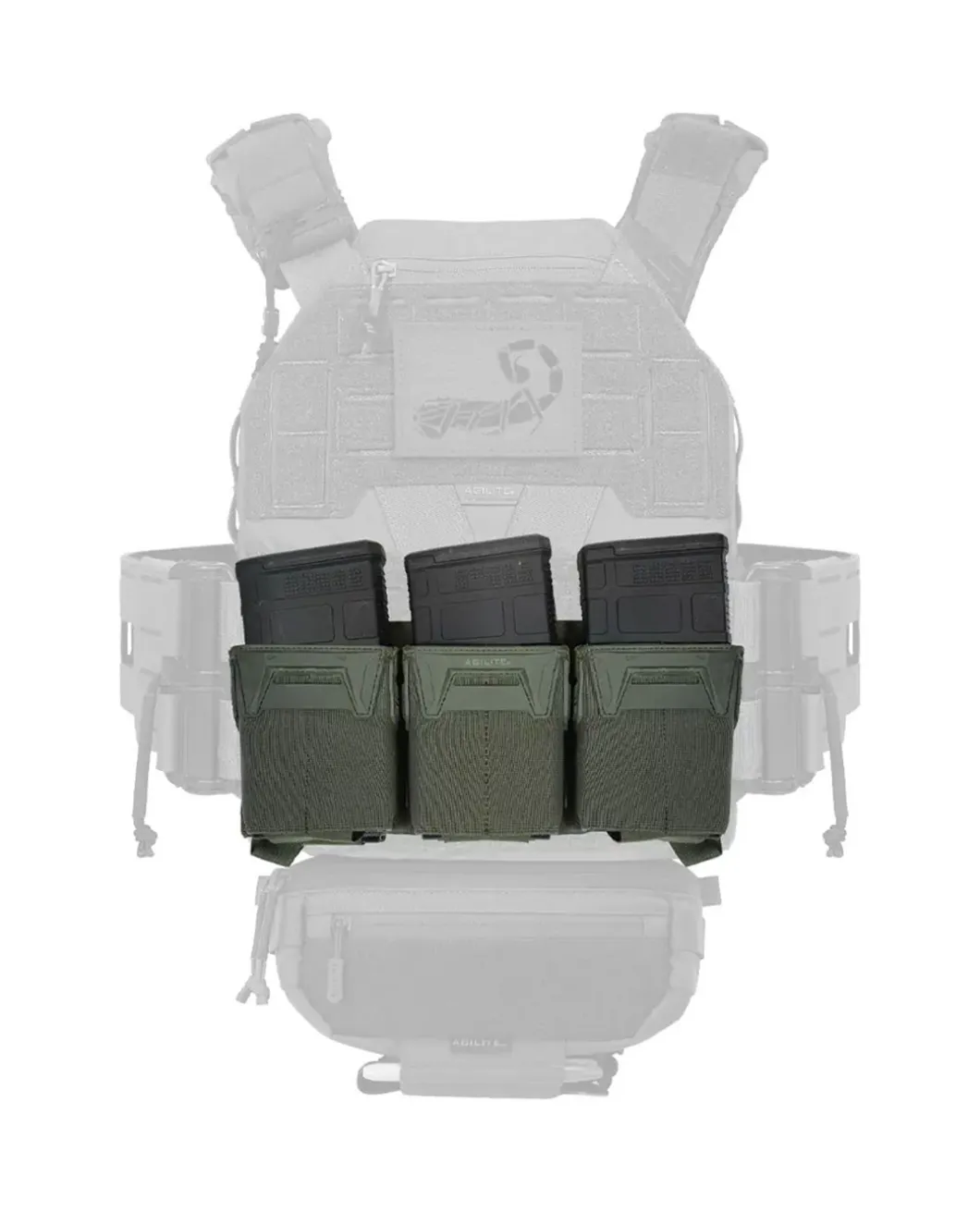 Pincer Placard .308 Triple Mag Pouch Black