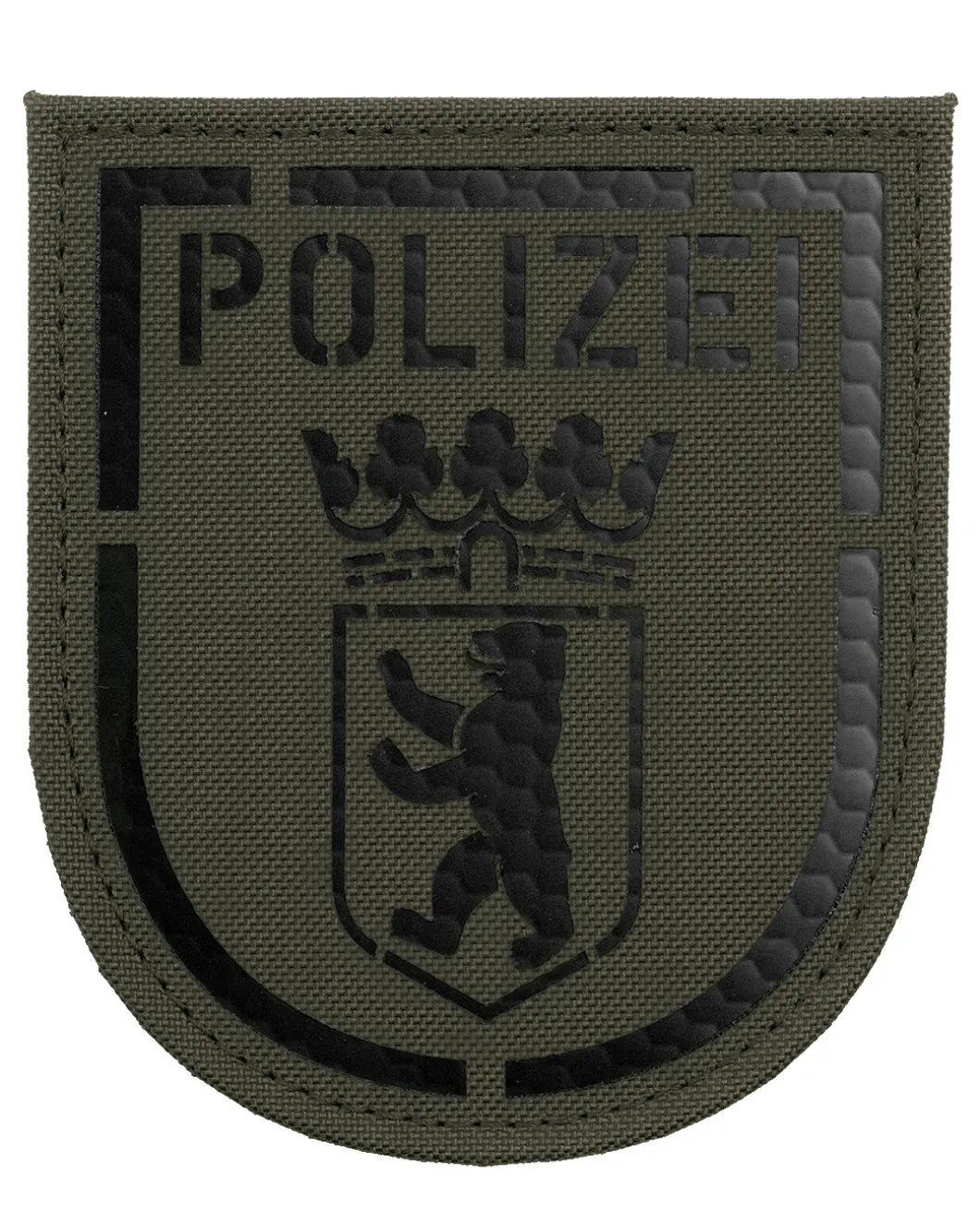 Polizei Berlin IR Patch Steingrau Oliv