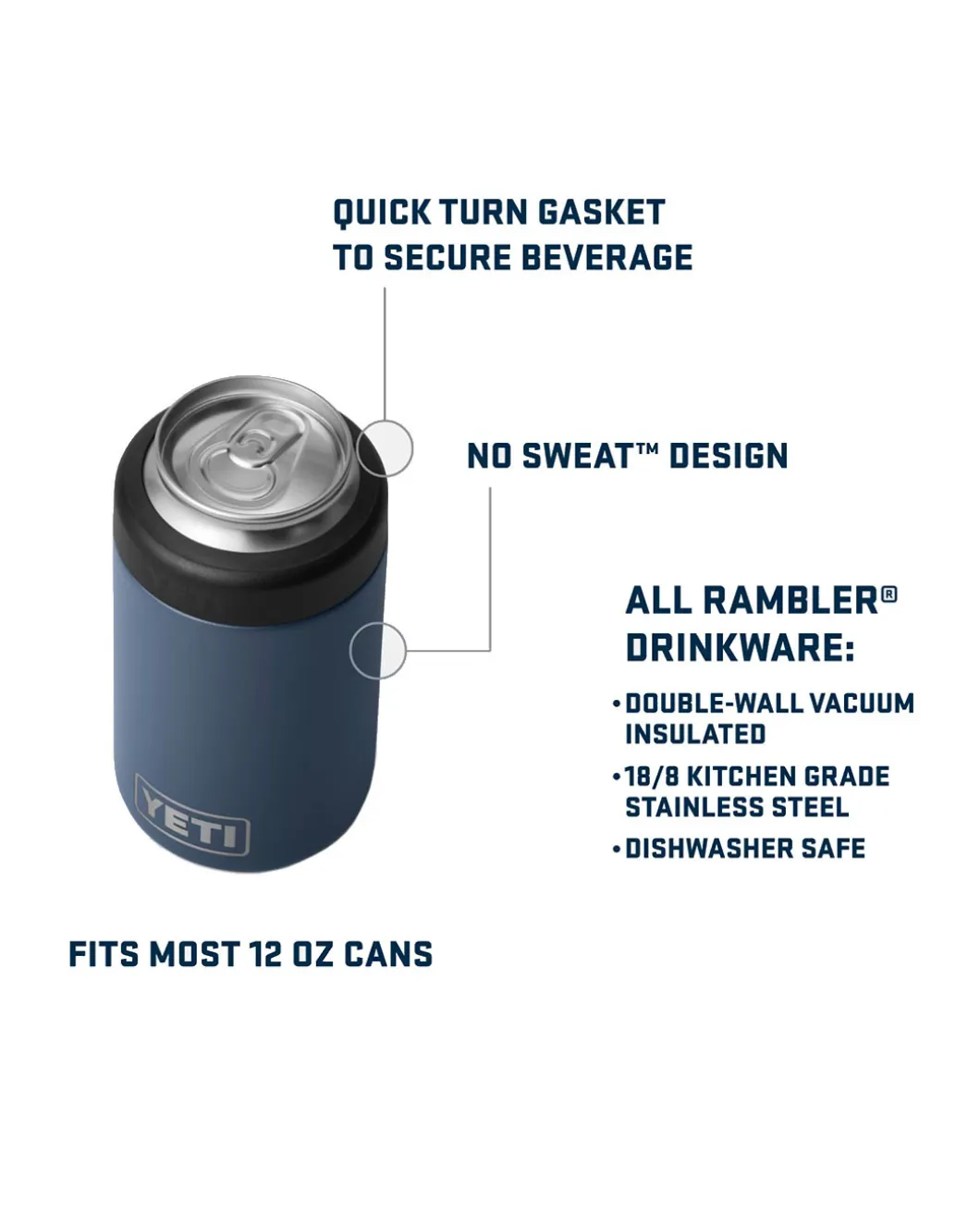 Rambler Colster Can Insulator White