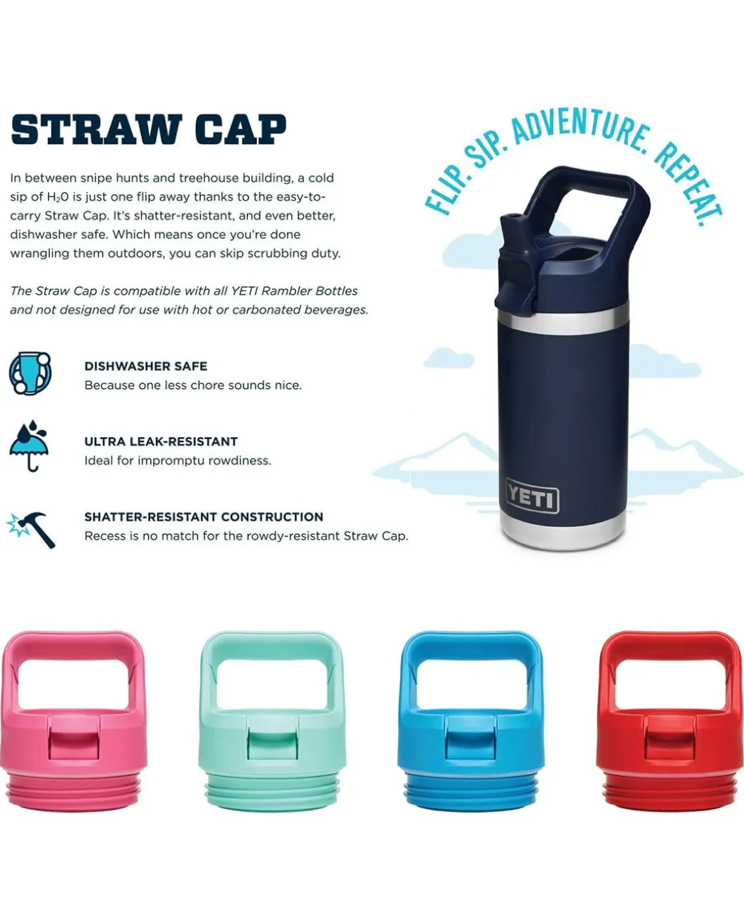 Rambler Jr 12 Oz Kids Bottle Navy Blau