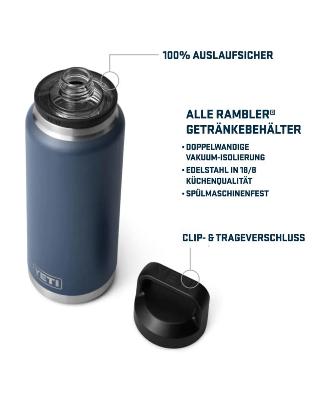 Rambler 36 oz Bottle Chug Black Forest Green Grün