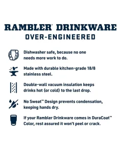 Rambler 36 Oz Bottle Chug Rescue Red Rot