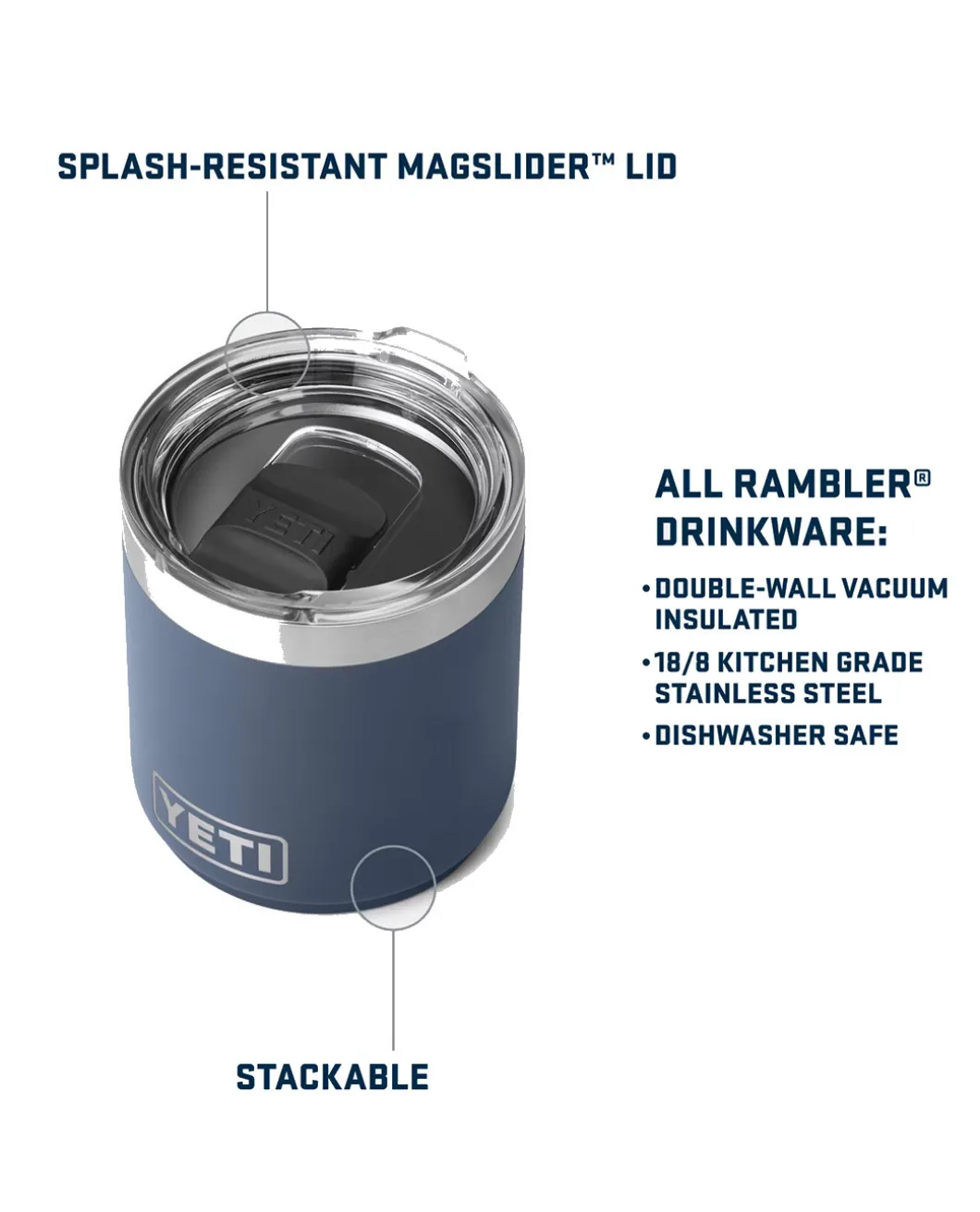 Rambler 10 Oz Lowball 2.0 White Weiß