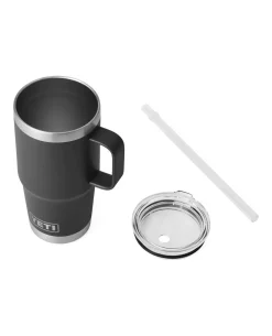 Rambler 25 Oz Straw Mug Black Schwarz