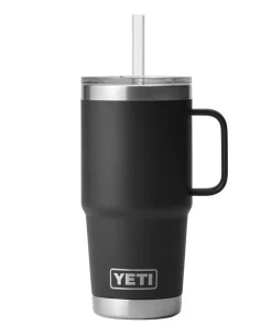 Rambler 25 Oz Straw Mug Black Schwarz
