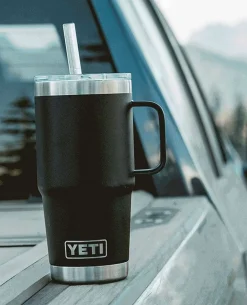 Rambler 25 Oz Straw Mug Black Schwarz