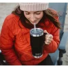Rambler 25 Oz Straw Mug Navy Dunkelblau