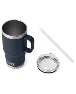 Rambler 25 Oz Straw Mug Navy Dunkelblau